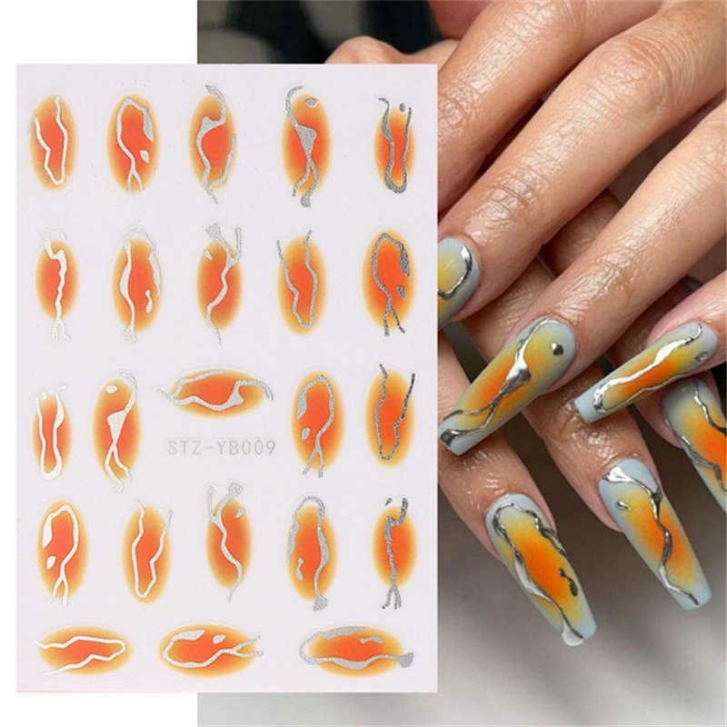 Gilt Marble Nail Stickers