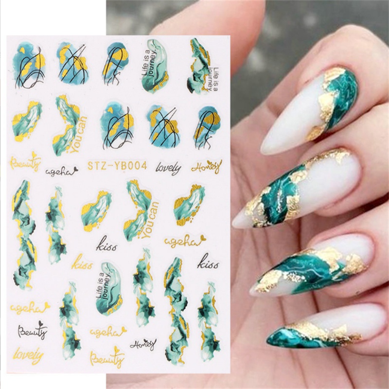 Gilt Marble Nail Stickers