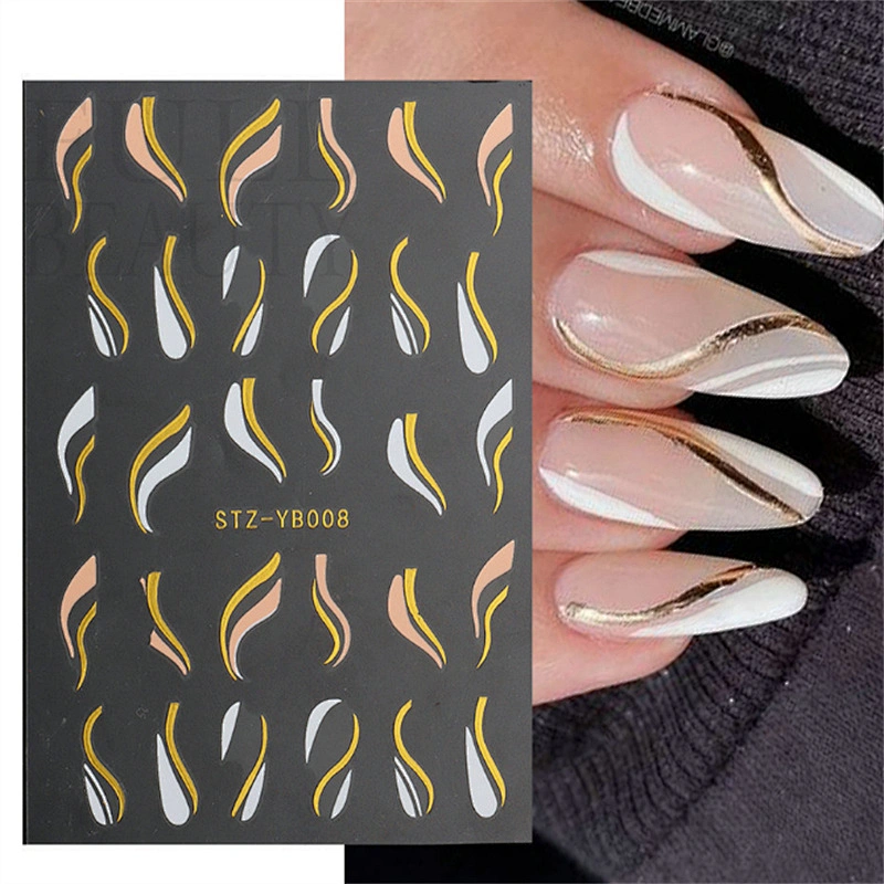 Gilt Marble Nail Stickers